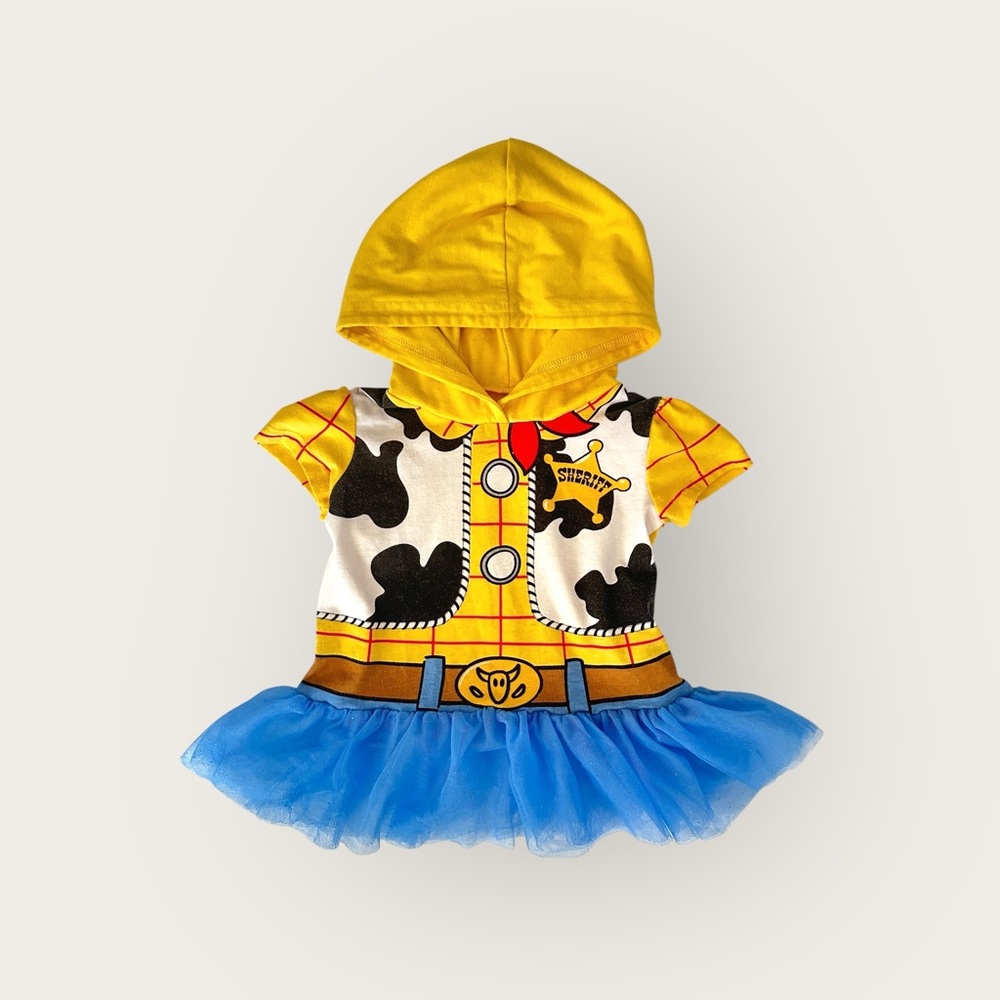 Pixar Toy Story Sheriff Woody Hooded Top w Tutu Shirt Size 18-24 mnths